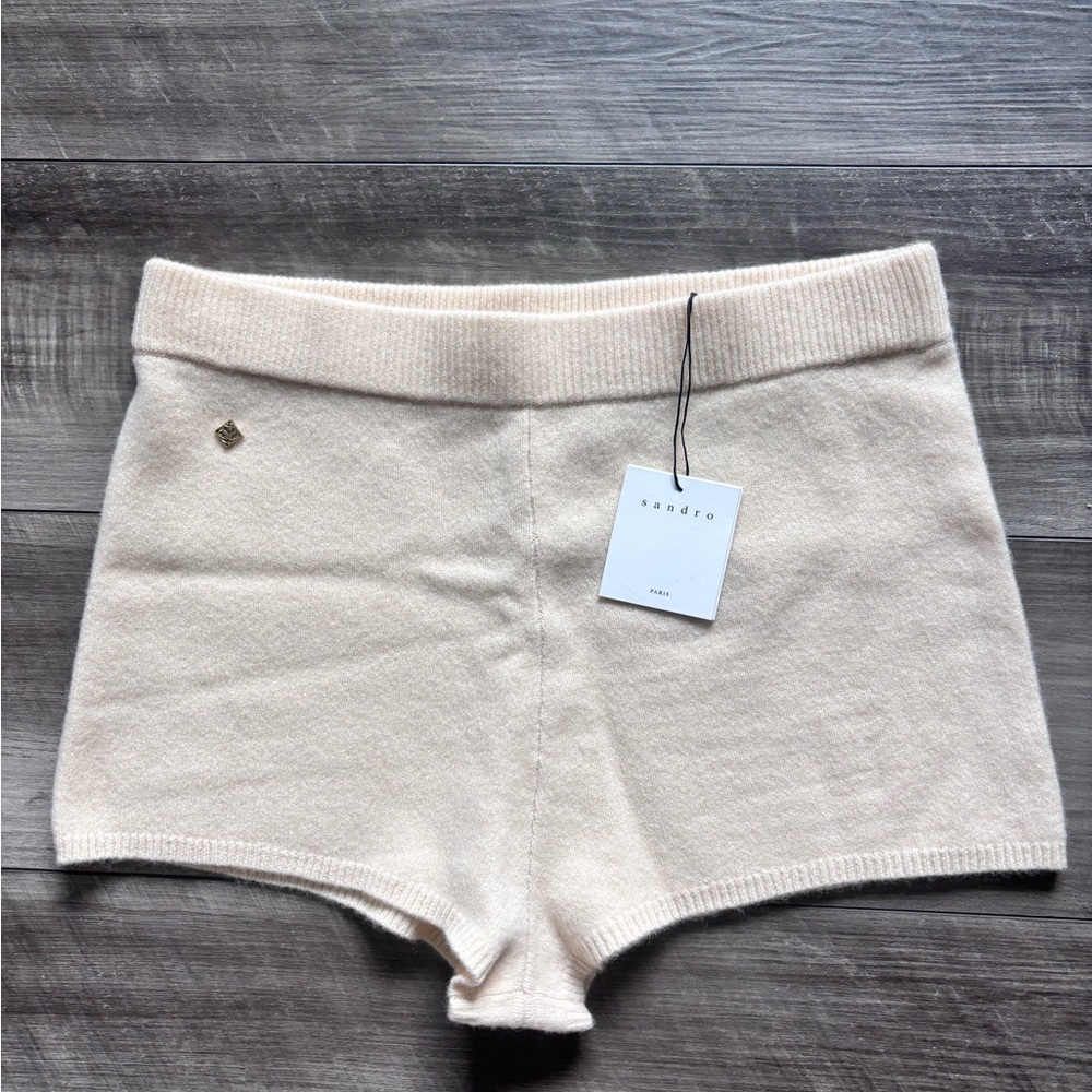 Sandro Cream Knit Shorts XL